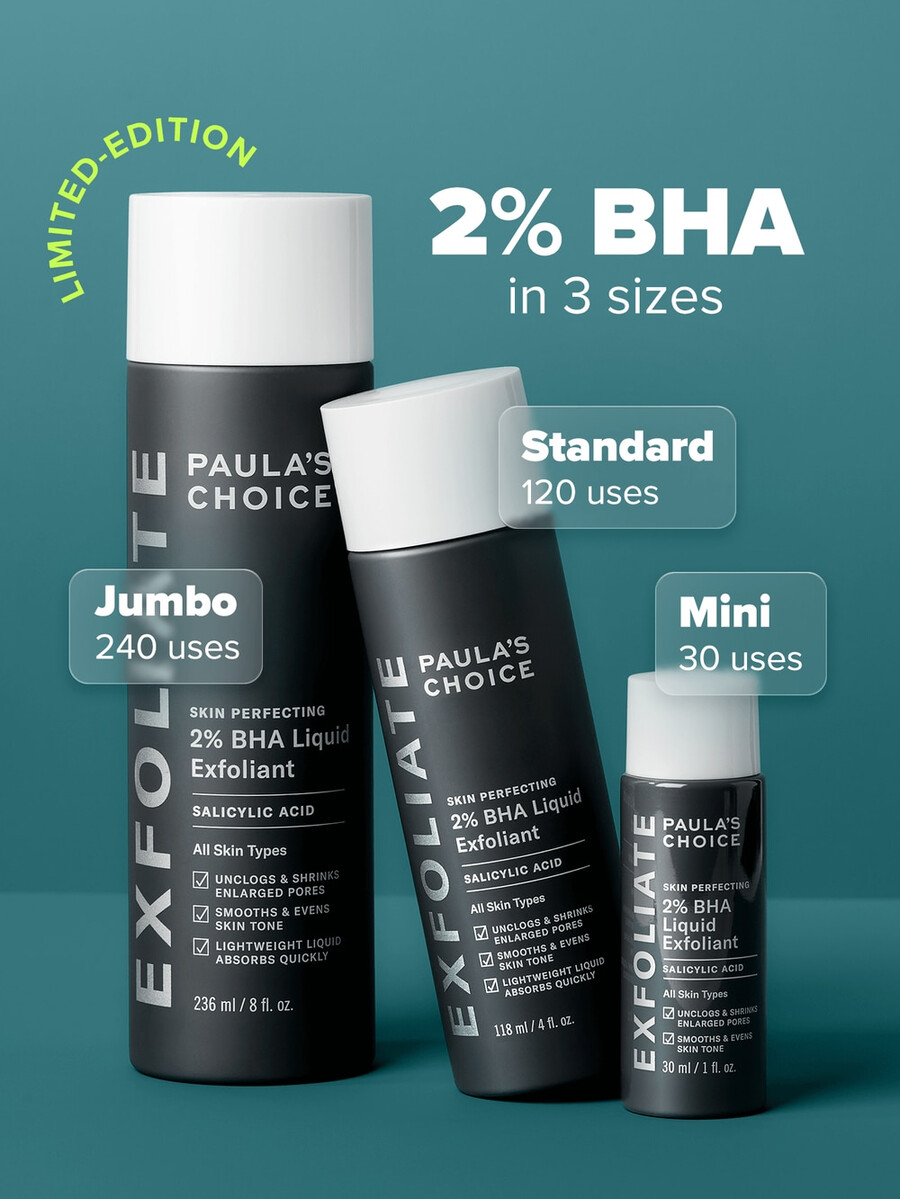 hudperfektering 2 bha flytande exfoliering